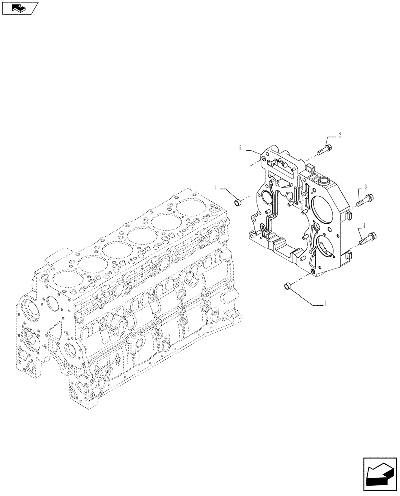 Схема запчастей Case 921F - (10.106.03) - CRANKCASE COVERS (10) - ENGINE