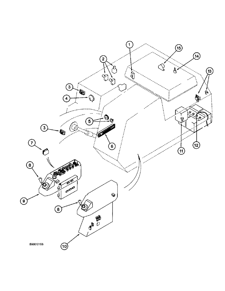 Схема запчастей Case 9010 - (1-12) - PICTORIAL INDEX, BASIC ELECTRICAL COMPONENTS (00) - PICTORIAL INDEX