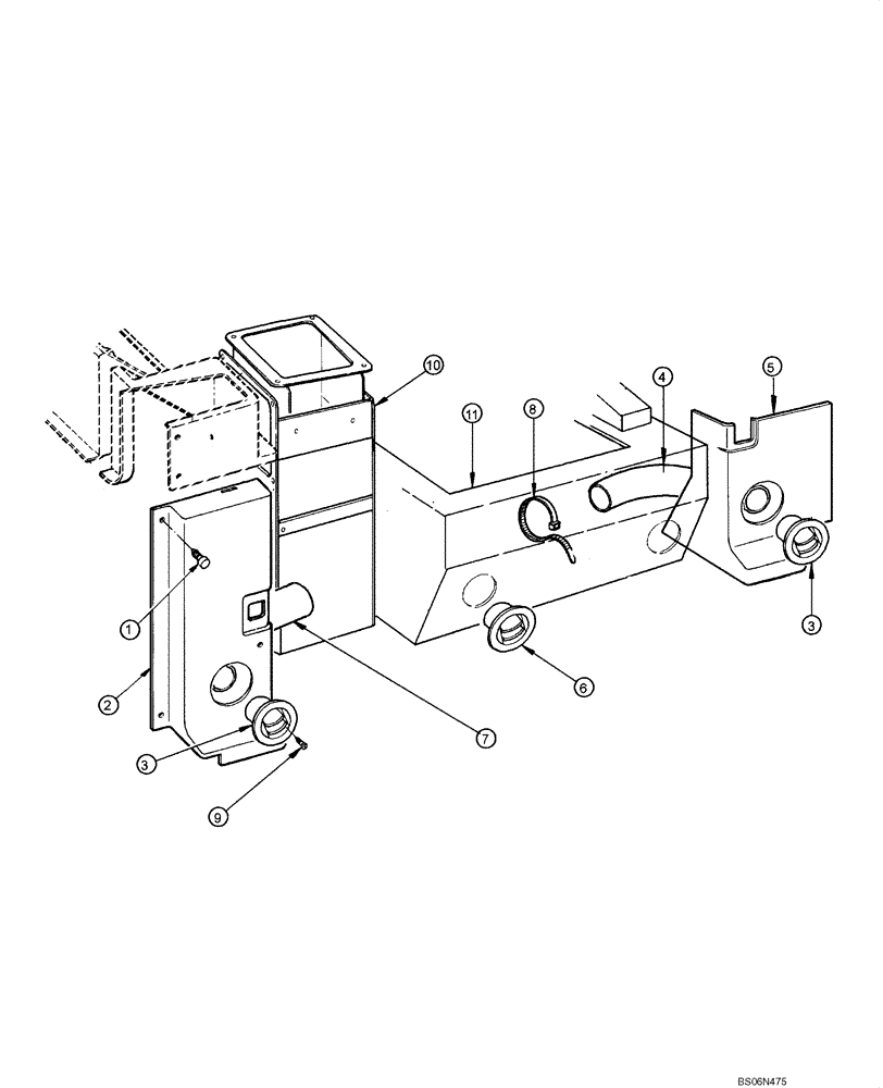 Схема запчастей Case 845 - (09.37A[00]) - CAB - UPPER UPHOLSTERY (SN 4AF03020 - ) (09) - CHASSIS