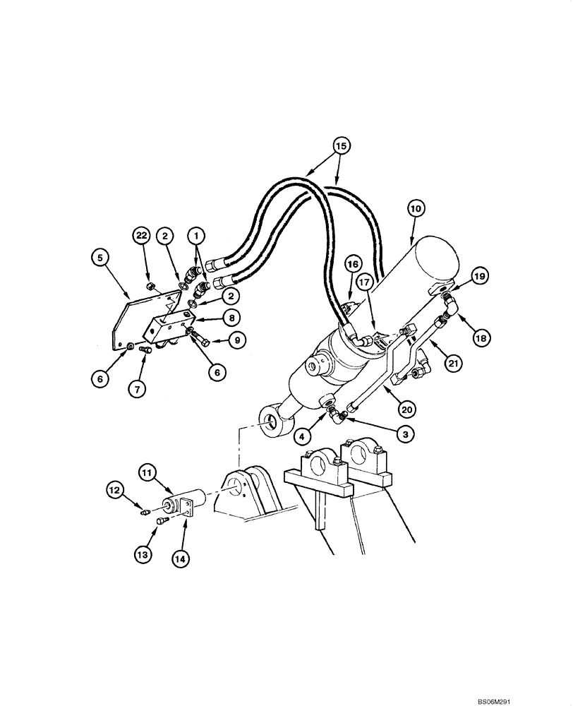 Схема запчастей Case 845 - (08.28[00]) - RIPPER HYDRAULIC CIRCUIT (08) - HYDRAULICS