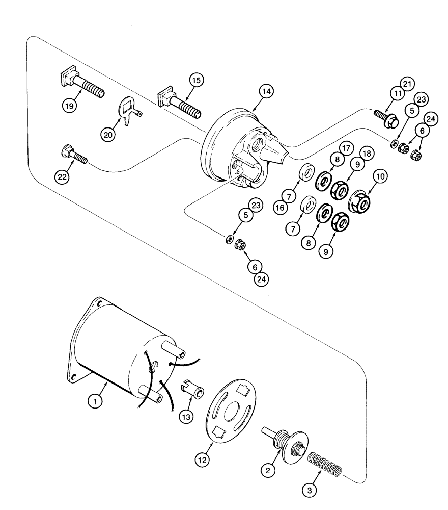 Схема запчастей Case 9040 - (4-08) - STARTER SOLENOID ASSEMBLY (04) - ELECTRICAL SYSTEMS