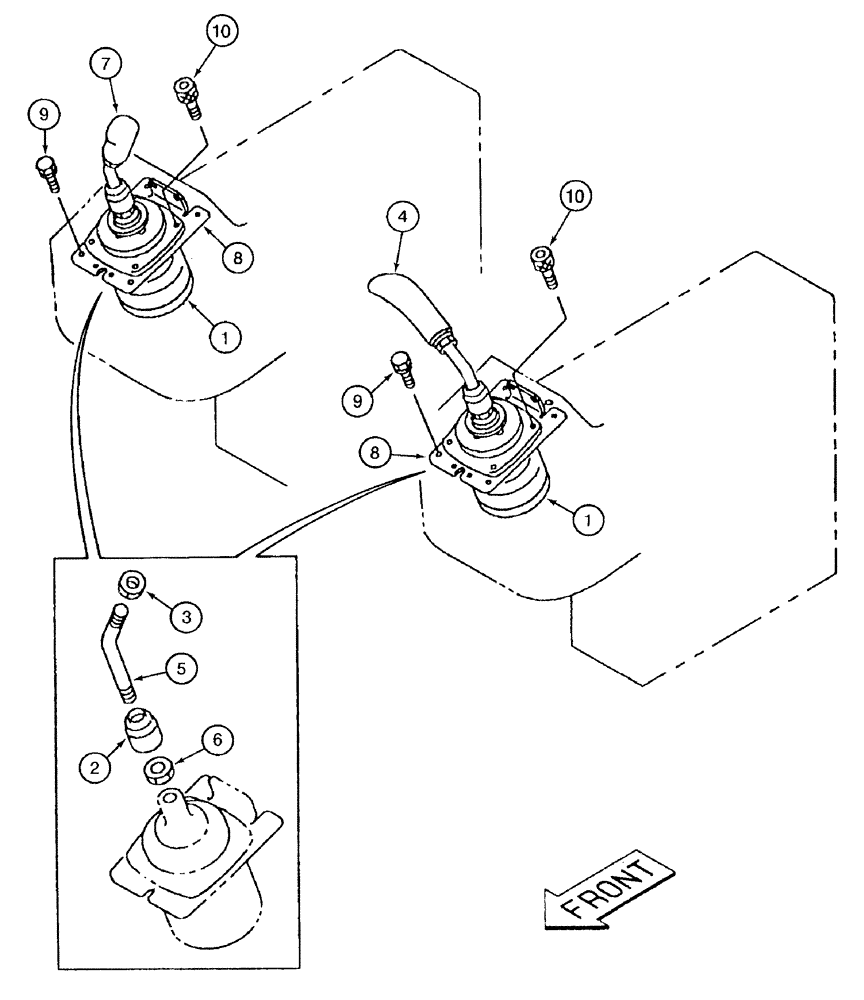 Схема запчастей Case 9050B - (9-036) - REMOTE CONTROL VALVE ASSEMBLY MOUNTING (09) - CHASSIS/ATTACHMENTS