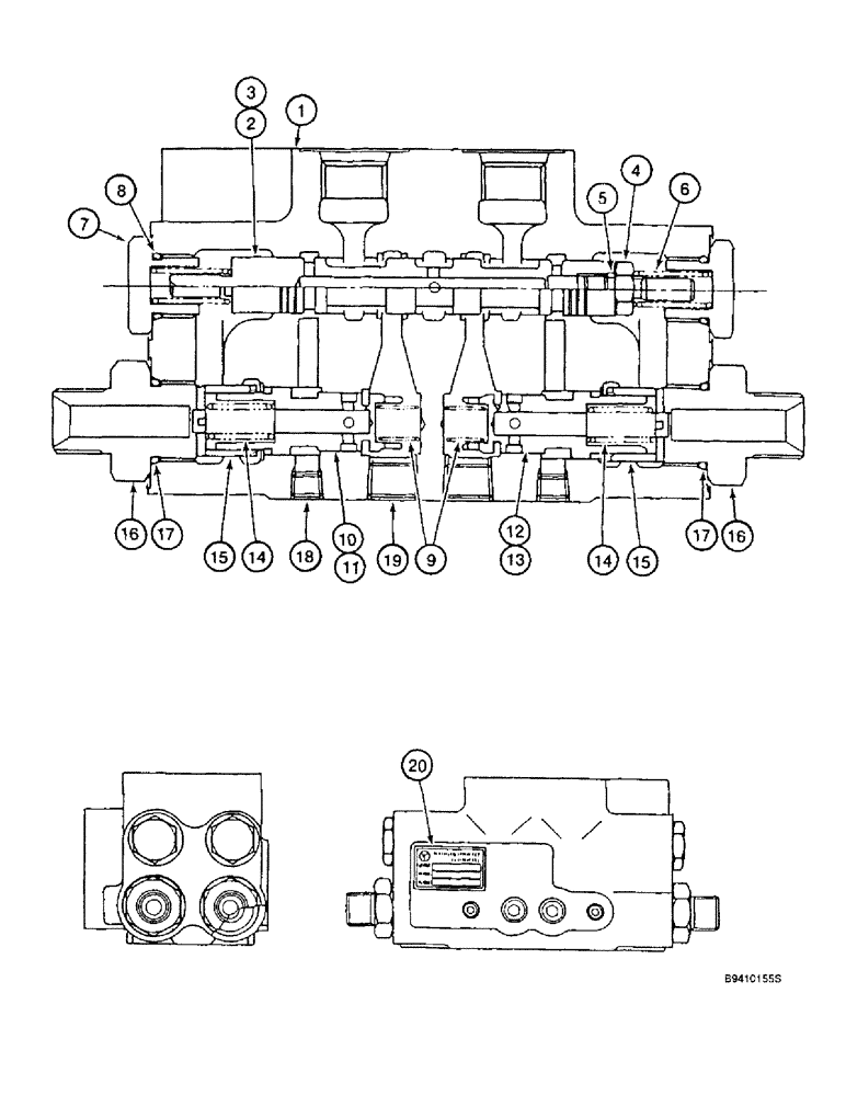 Схема запчастей Case 9040B - (8-160) - CUSHION VALVE ASSEMBLY (08) - HYDRAULICS