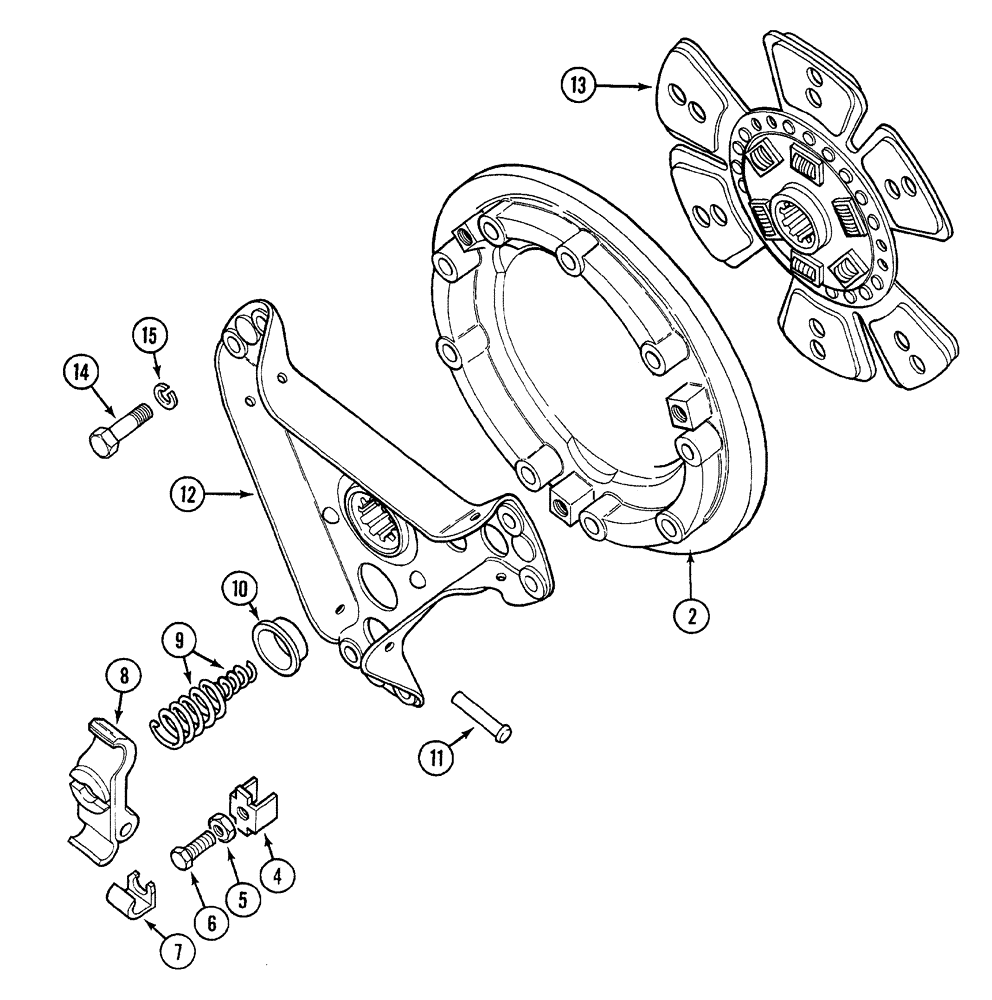 Схема запчастей Case 380B - (6-02) - CLUTCH - 11 INCH LAYCOCK (06) - POWER TRAIN