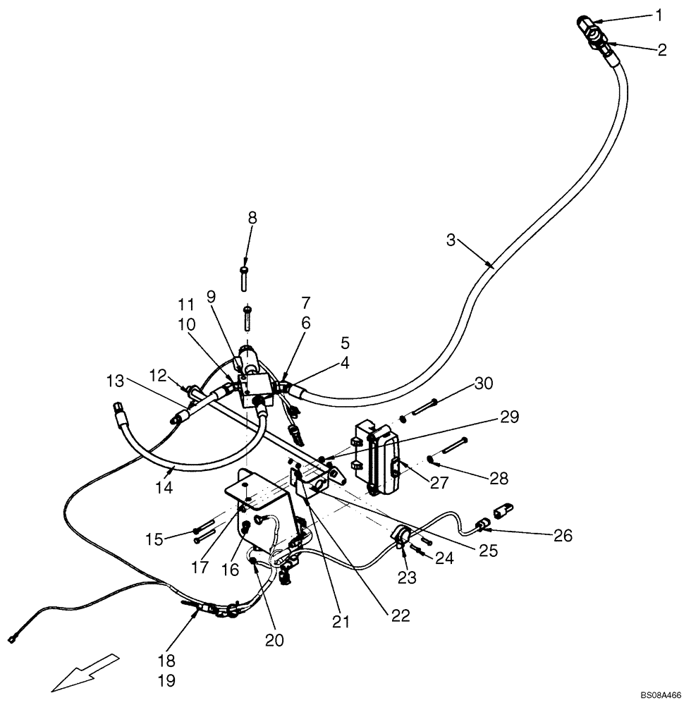 Схема запчастей Case 410 - (06-03) - HYDROSTATICS - LOAD MANAGEMENT SYSTEM, KIT (06) - POWER TRAIN