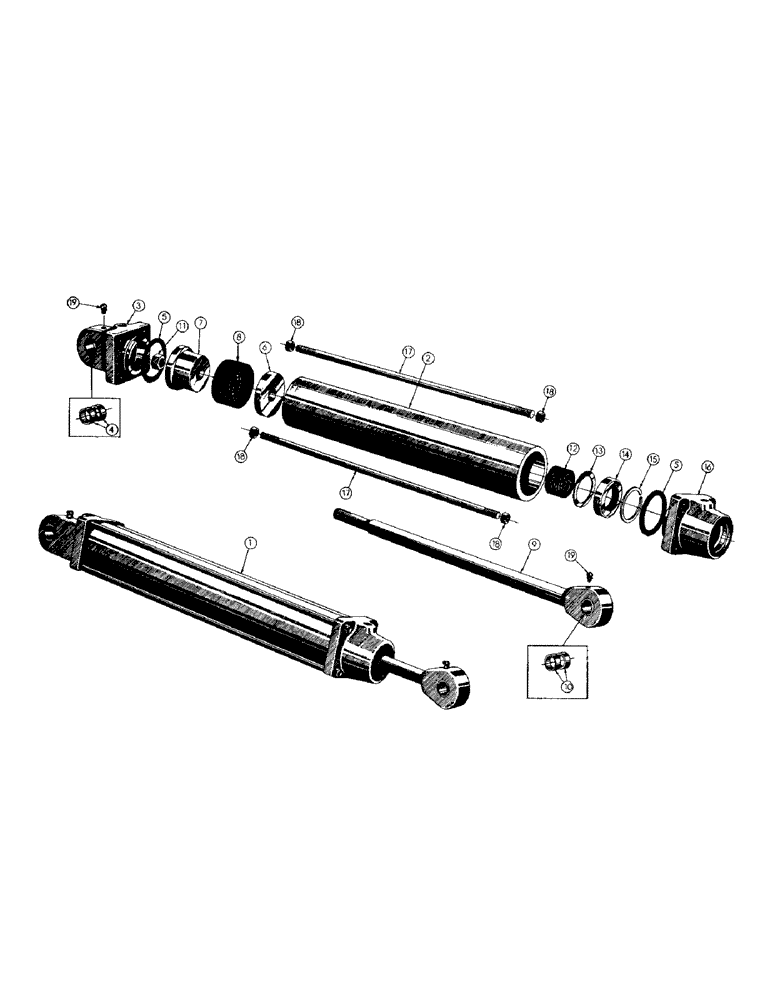 Схема запчастей Case 256 - (095) - SCARIFIER HYDRAULIC CYLINDER INSTALLATION (07) - HYDRAULIC SYSTEM