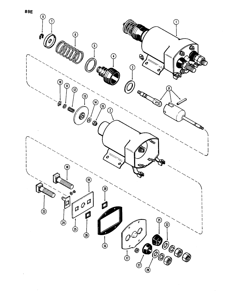 Схема запчастей Case 1450 - (089E) - A45656 SOLENOID (04) - ELECTRICAL SYSTEMS