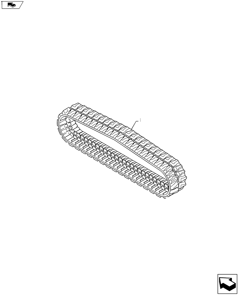 Схема запчастей Case CX27B ASN - (48.120.01) - RUBBER, CRAWLER BELT (48) - TRACKS & TRACK SUSPENSION