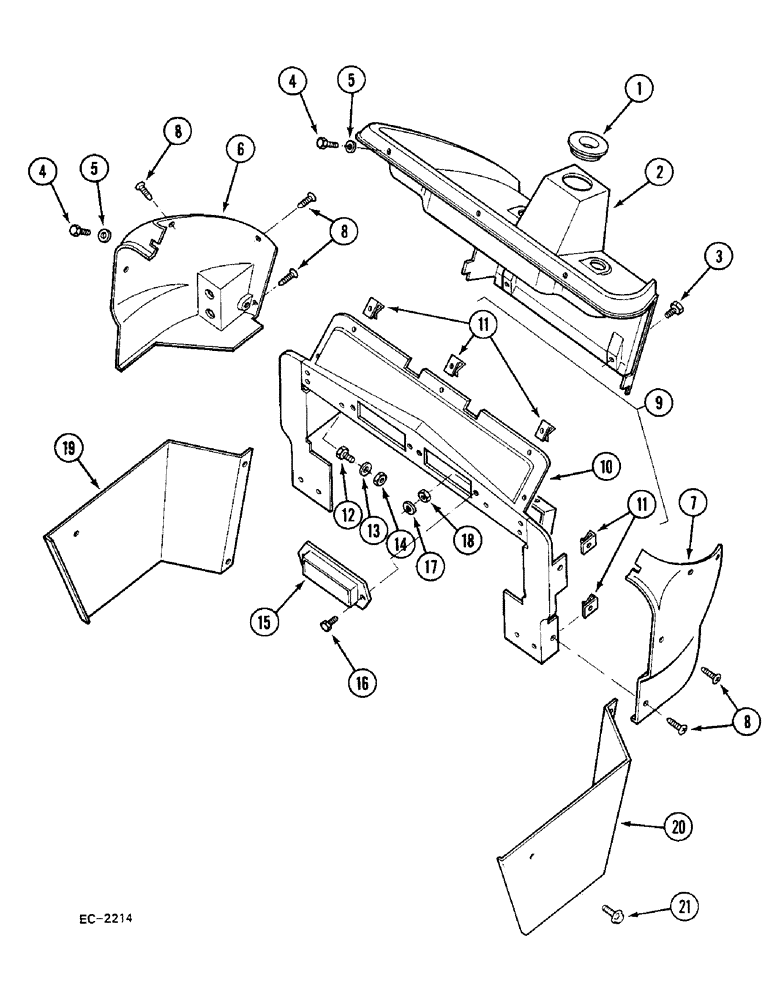 Схема запчастей Case 380B - (9-276) - INSTRUMENT HOUSING AND SIDE PANELS (09) - CHASSIS/ATTACHMENTS