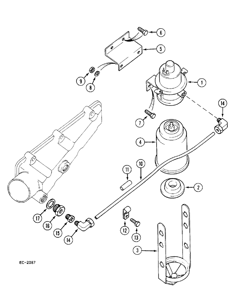 Схема запчастей Case 380B - (2-22) - ETHER START (02) - ENGINE