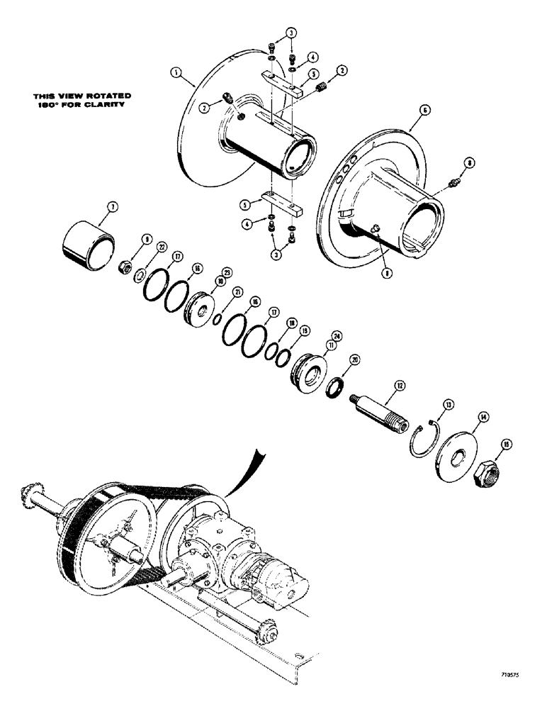 Схема запчастей Case 1530 - (030) - 9 INCH VARIABLE SPEED DRIVE ASSEMBLY, USED BEFORE SERIAL NO. 9818251 (06) - POWER TRAIN