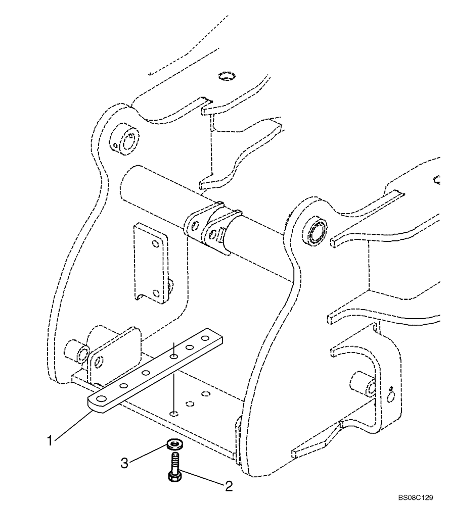 Схема запчастей Case 570MXT - (09-14) - DRAWBAR, RIGID - HITCH, THREE POINT (09) - CHASSIS/ATTACHMENTS