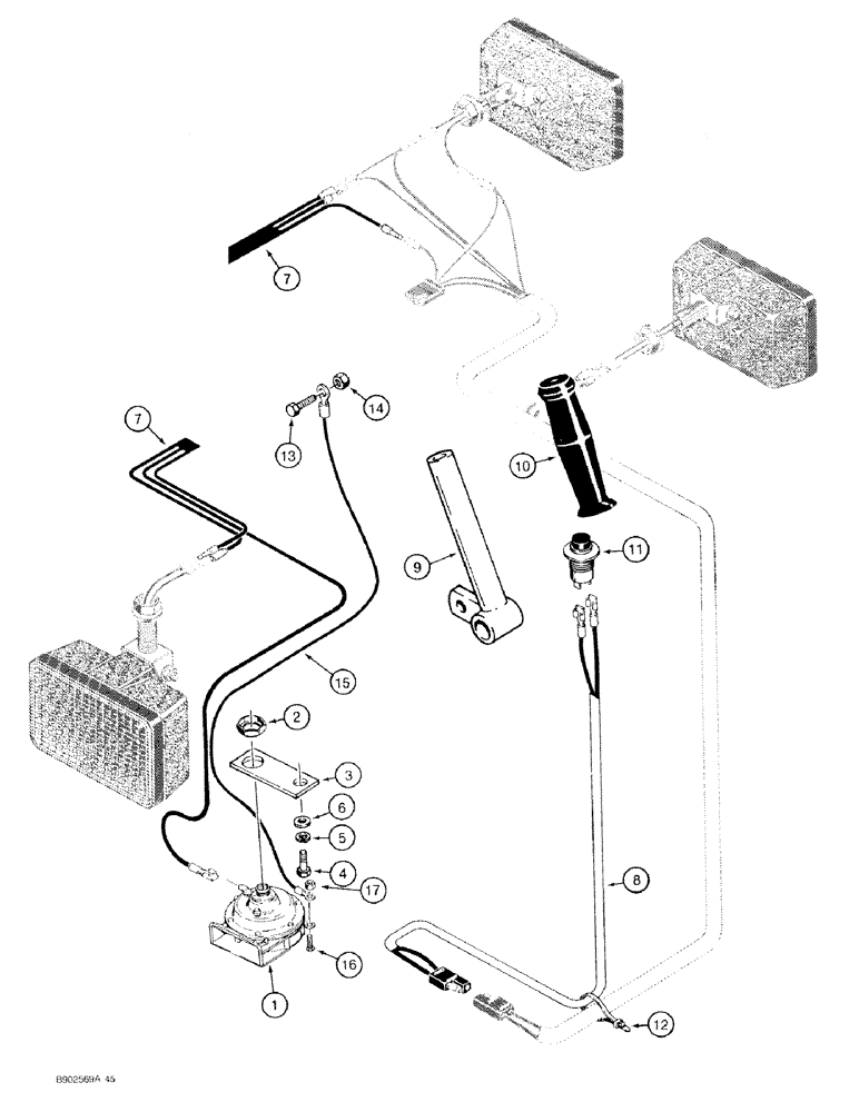 Схема запчастей Case 1818 - (4-28) - HORN (04) - ELECTRICAL SYSTEMS