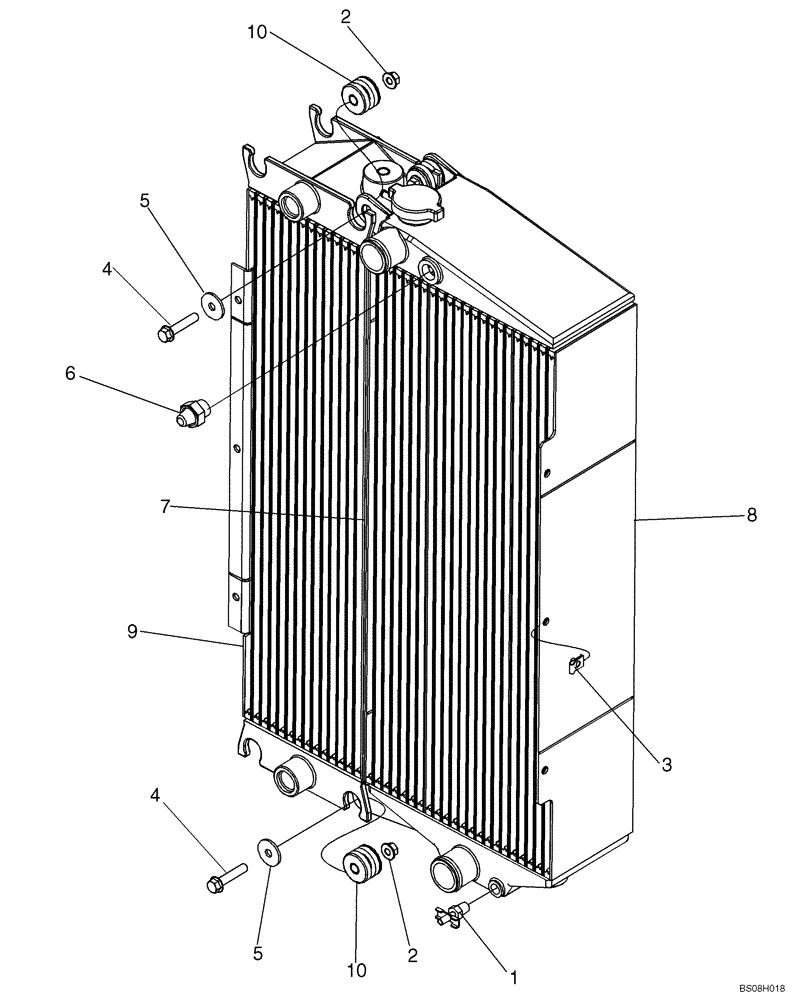 Схема запчастей Case 650L - (10.406.01) - RADIATOR - COOLING (10) - ENGINE