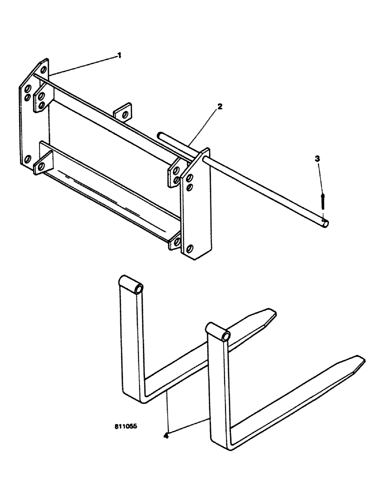 Схема запчастей Case 580G - (350) - PALLET FORKS (09) - CHASSIS/ATTACHMENTS