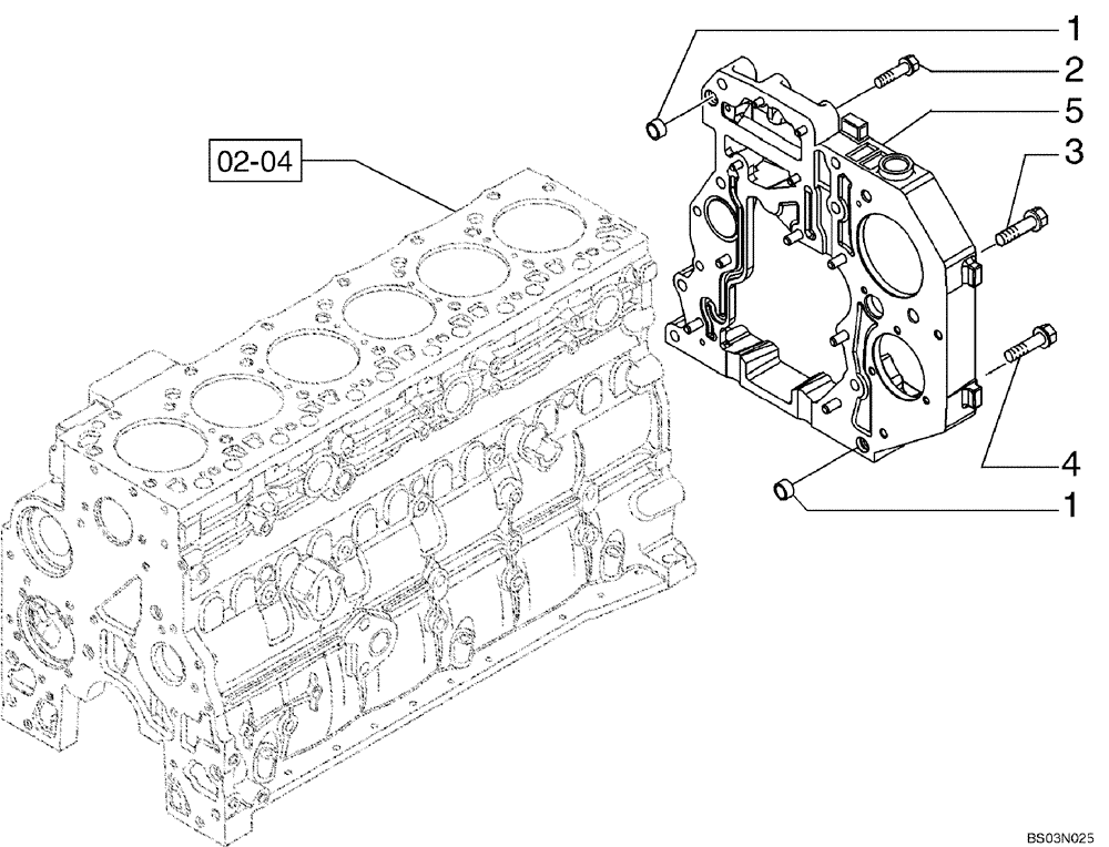 Схема запчастей Case 865B - (02-27[01]) - GEAR COVER - REAR HOUSING (02) - ENGINE