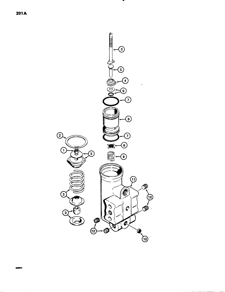 Схема запчастей Case 780B - (201A) - BRAKE SYSTEM, N8782 AIR COMPRESSOR GOVERNOR (07) - BRAKES