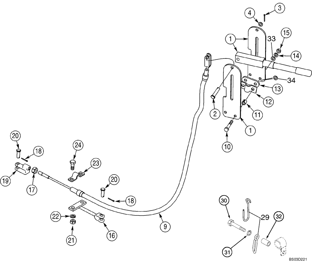 Схема запчастей Case 580M - (07-06) - CONTROLS - BRAKE, PARKING (07) - BRAKES