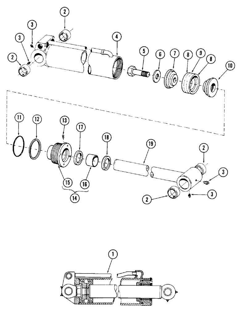 Схема запчастей Case 980 - (210) - TOOL CYLINDER (07) - HYDRAULIC SYSTEM