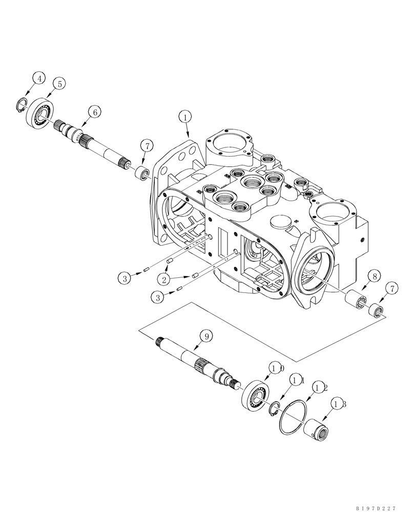 Схема запчастей Case 85XT - (06-07) - PUMP, TANDEM - HOUSING (Aug 13 2010 12:23PM) (06) - POWER TRAIN