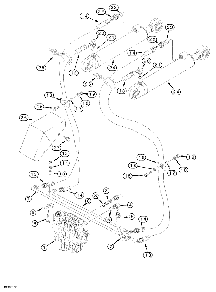 Схема запчастей Case 850G - (8-12) - LIFT HYDRAULIC CIRCUIT (07) - HYDRAULIC SYSTEM