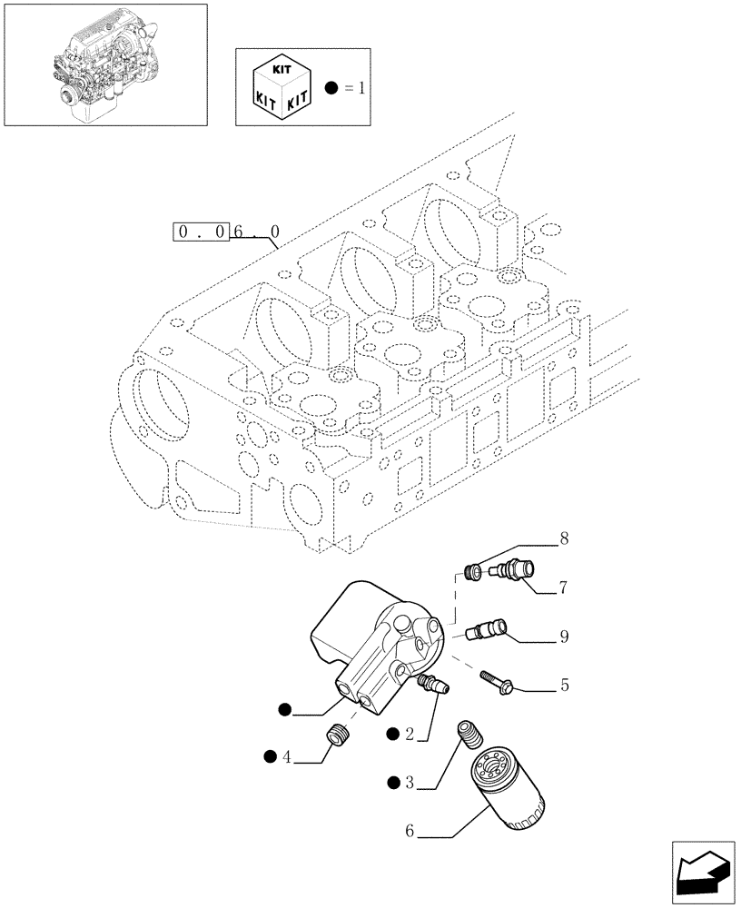 Схема запчастей Case F3AE0684D B001 - (0.20.0[01]) - FUEL FILTER & RELATED PARTS (504037553) 