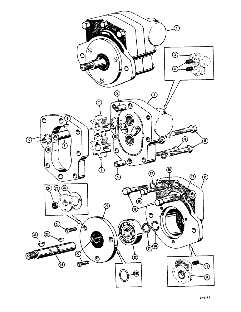 Схема запчастей Case 1000 - (274) - 32655 HYDRAULIC PUMP (07) - HYDRAULIC SYSTEM