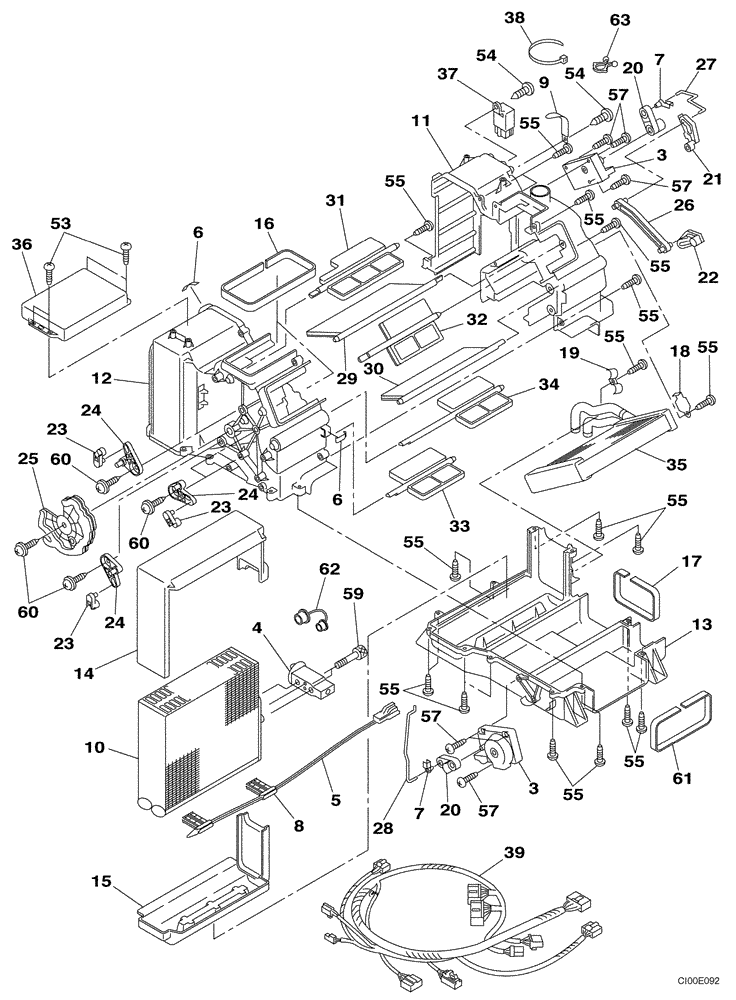 Схема запчастей Case CX290 - (09-25) - AIR CONDITIONING SYSTEM (09) - CHASSIS