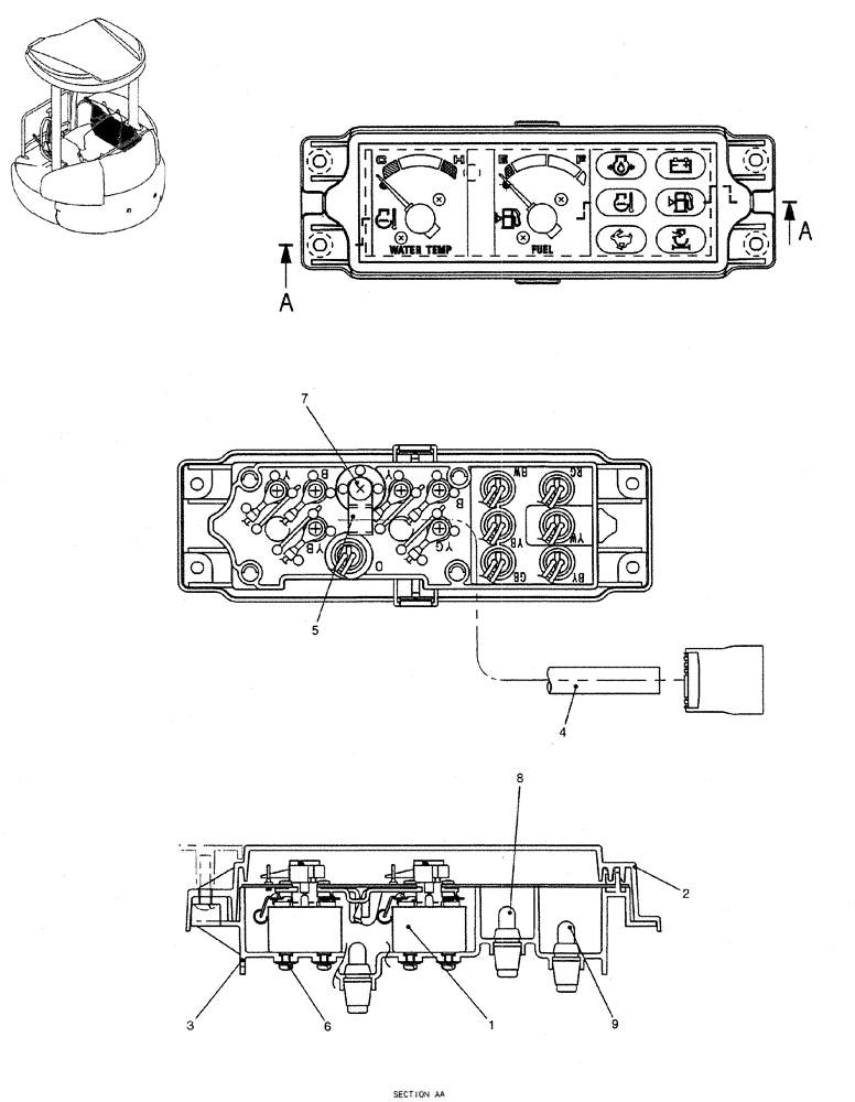 Схема запчастей Case CX27B PV13 - (01-073) - GAUGE ASSY, CLUSTER (05) - SUPERSTRUCTURE