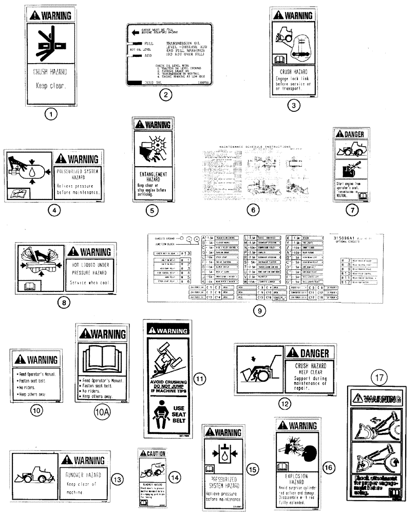 Схема запчастей Case 921C - (09-77A) - DECALS - CANADIAN FRENCH (09) - CHASSIS