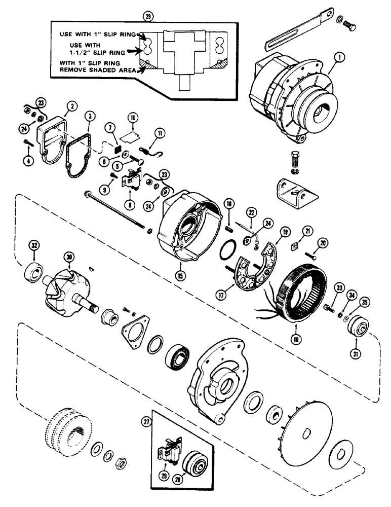 Схема запчастей Case 800 - (068) - A41360 ALTERNATOR, (336BD) AND (336BDT) DIESEL ENGINES (06) - ELECTRICAL SYSTEMS