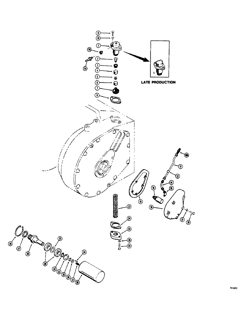 Схема запчастей Case 825 - (268) - RHINOMATIC WINCH, BRAKE CYLINDER AND TUBE (05) - UPPERSTRUCTURE CHASSIS