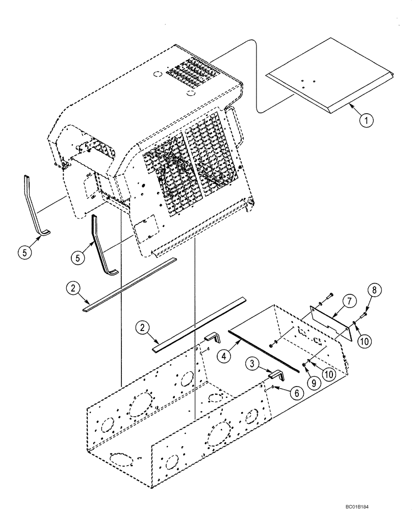 Схема запчастей Case 70XT - (09-20) - SOUNDPROOFING (EUROPE, NORTH AMERICAN MODELS WITH HEATER) (09) - CHASSIS