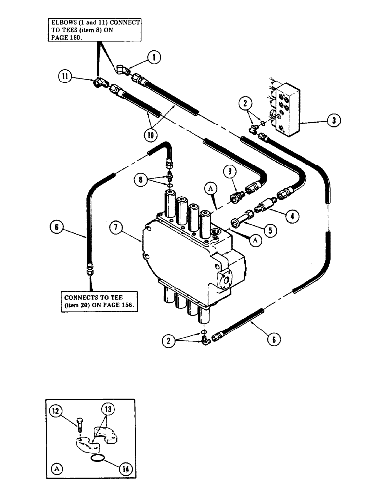 Схема запчастей Case 50 - (192) - FAST HOIST TUBING, (USED ON UNITS WITH SERIAL NUMBER 6280345 & AFTER)(SN.6279926 & AFTER) (35) - HYDRAULIC SYSTEMS