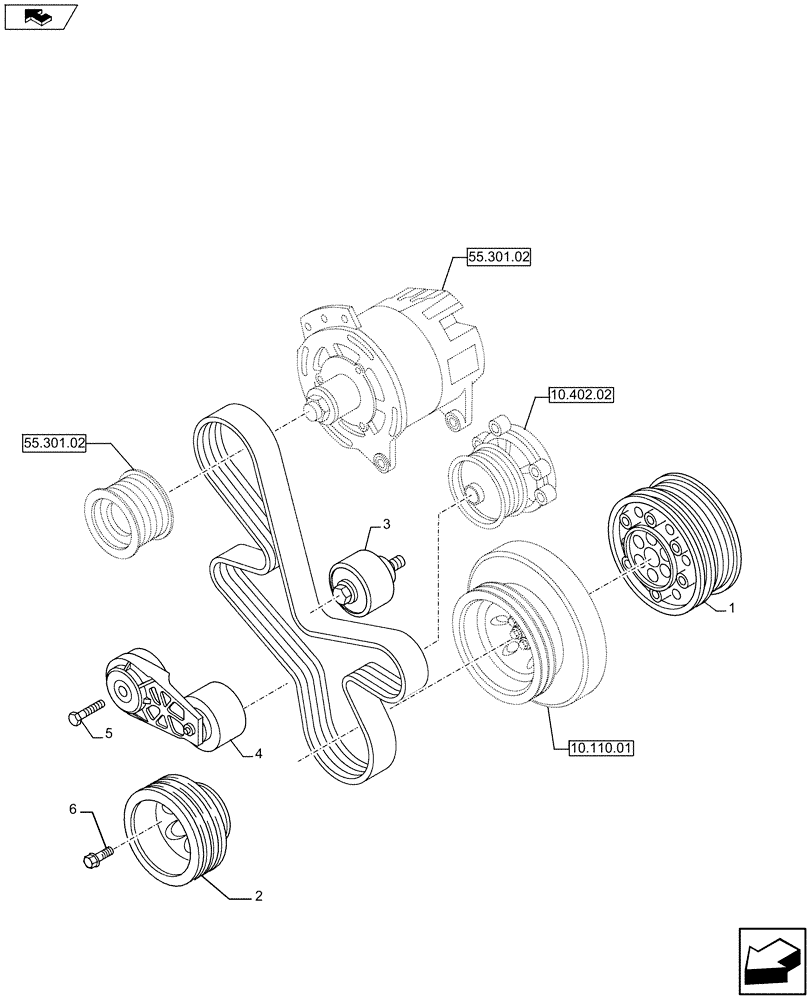 Схема запчастей Case F2CE9684C E025 - (10.114.01) - PULLEY - CRANHSHAFT (504045098 - 504387184) (10) - ENGINE