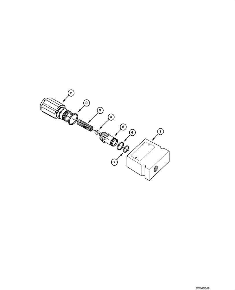 Схема запчастей Case 865 - (08.35[00]) - BRAKE AND STEERING - RELIEF VALVE (08) - HYDRAULICS