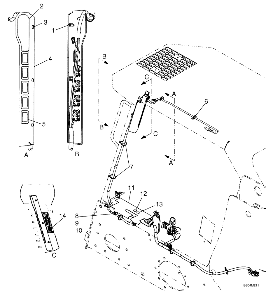 Схема запчастей Case 440CT - (04-10) - OPTIONS, ELECTRICAL - MOUNTING (04) - ELECTRICAL SYSTEMS