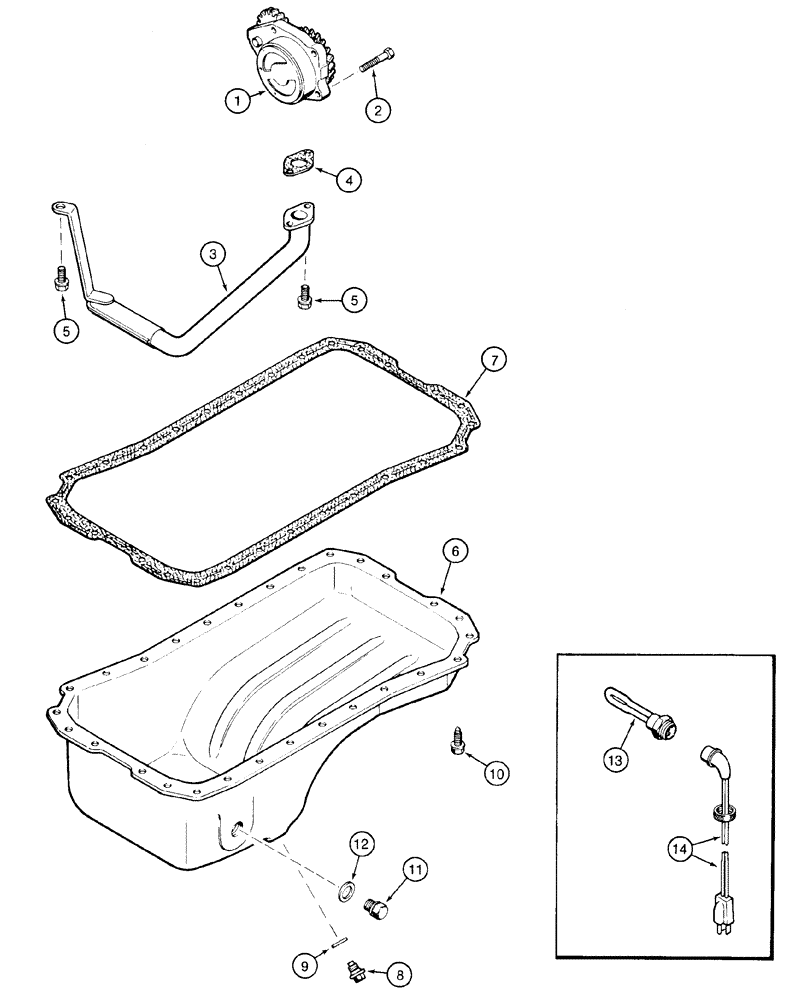 Схема запчастей Case 550H - (2-17) - OIL PUMP, PAN - HEATER, 4-390/4T-390 EMISSIONS CERTIFIED ENGINE, ENG. OIL HEATER, 120V, 240V (02) - ENGINE