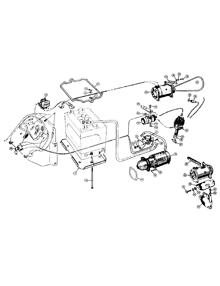 Схема запчастей Case 420BD - (028) - ELECTRICAL SYSTEM - GAS 