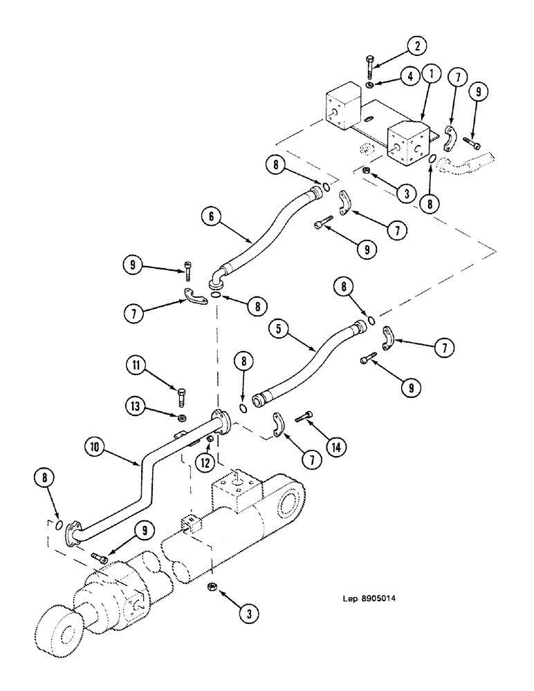 Схема запчастей Case 688C - (8G-048) - BUCKET CONTROL FEED (DIPPERSTICK 1.50M-2.10M-2.65M), (-XXXXX) (07) - HYDRAULIC SYSTEM