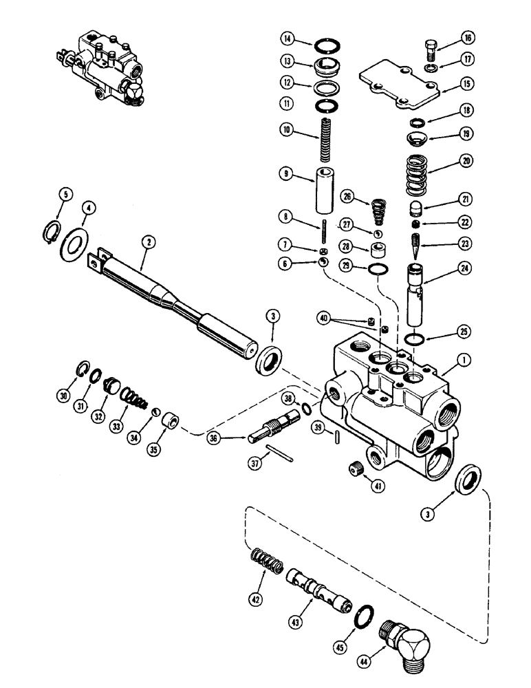 Схема запчастей Case 480CK - (134) - A35685 CONTROL VALVE, DRAFT-O-MATIC 