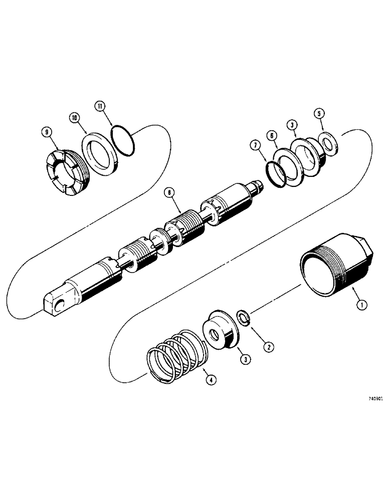 Схема запчастей Case 780 - (352) - LOADER CONTROL VALVE, L33751 CLAM SPOOL (08) - HYDRAULICS