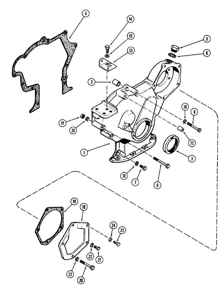 Схема запчастей Case 780 - (074) - TIMING GEAR COVER, (336BD) AND (336BDT) DIESEL ENGINES (03) - FUEL SYSTEM