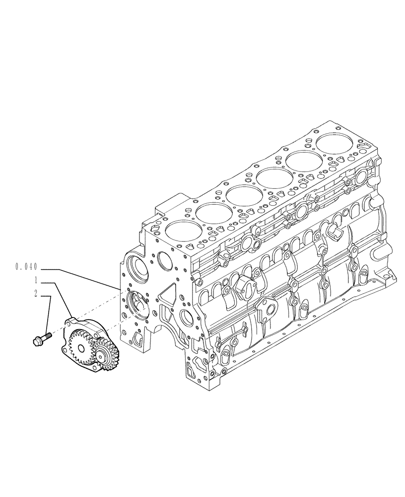 Схема запчастей Case 1850K - (0.300[01]) - OIL PUMP - ENGINE (01) - ENGINE