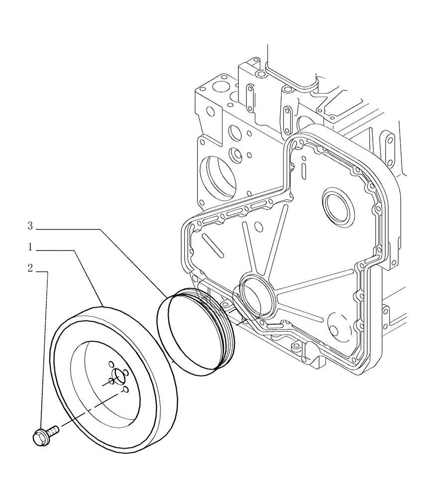 Схема запчастей Case 1850K LT - (0.084[01]) - DAMPER (01) - ENGINE