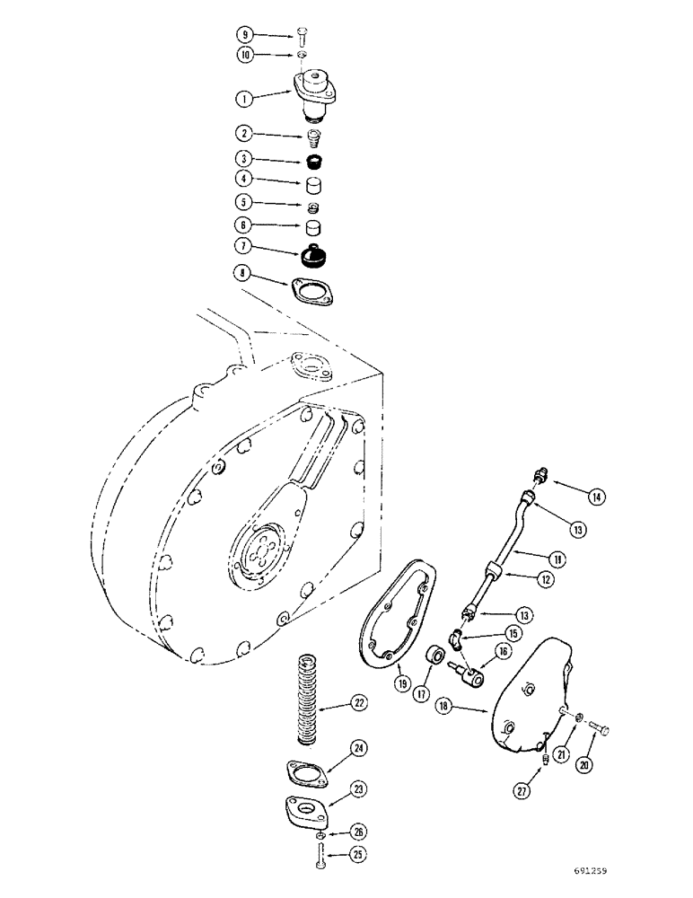 Схема запчастей Case 400C - (216) - GEARMATIC WINCH, BRAKE CYLINDER AND TUBE (88) - ACCESSORIES