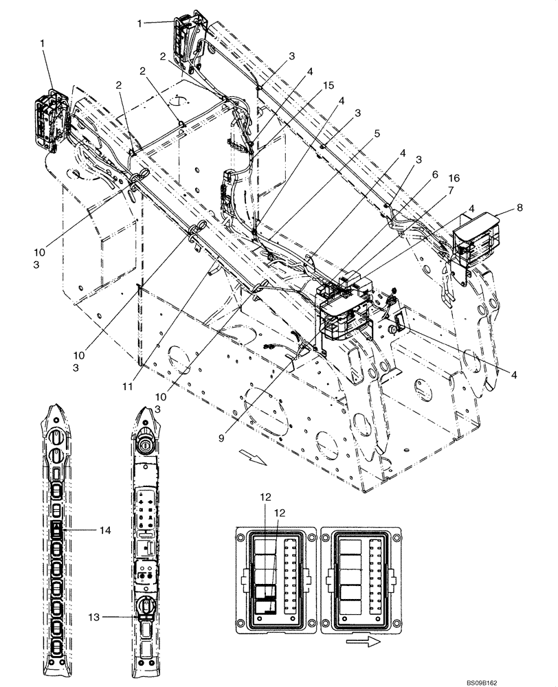 Схема запчастей Case 440 - (04-18) - ELECTRICAL - ROAD LIGHTS (NA) (04) - ELECTRICAL SYSTEMS