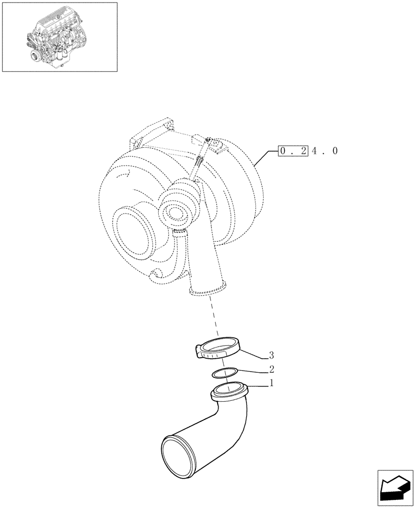 Схема запчастей Case F3AE0684D B005 - (0.24.3[03]) - TURBOBLOWER PIPES (504055363) 