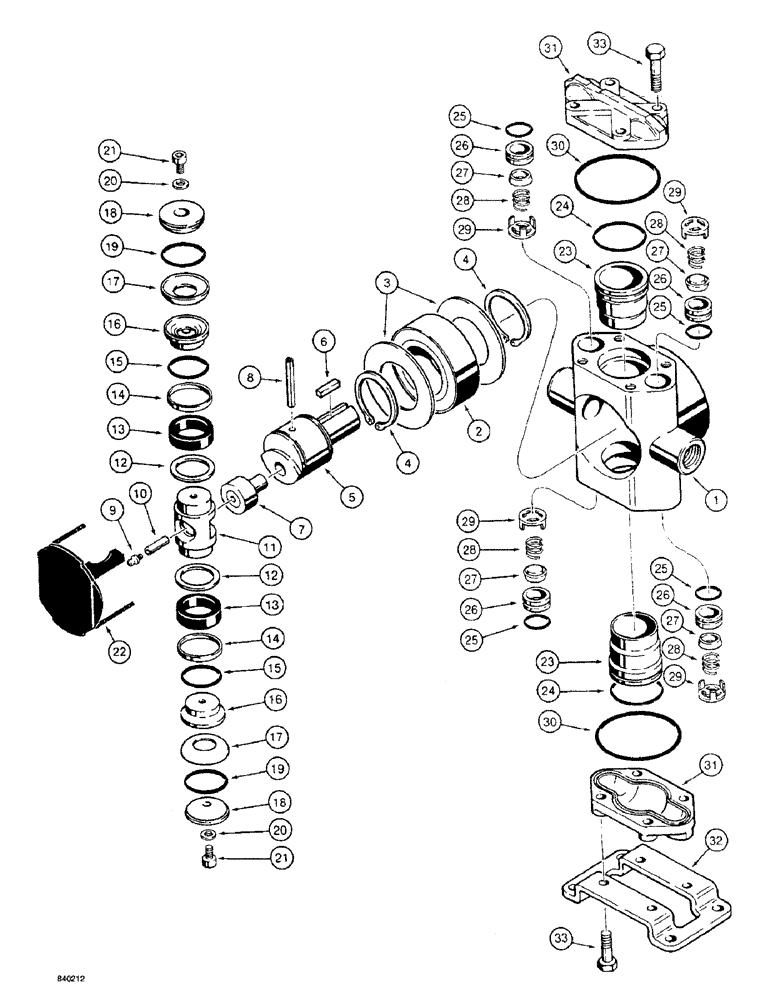 Схема запчастей Case TF300 - (9-76) - HYDRA-BORER WATER PUMP (09) - CHASSIS/ATTACHMENTS