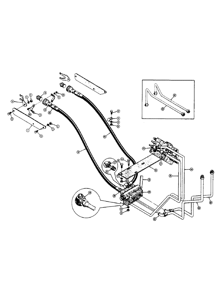 Схема запчастей Case 310D - (128) - PULL BEHIND HYDRAULICS (WITH LOADER OR HYDRAULIC DOZER) (07) - HYDRAULIC SYSTEM